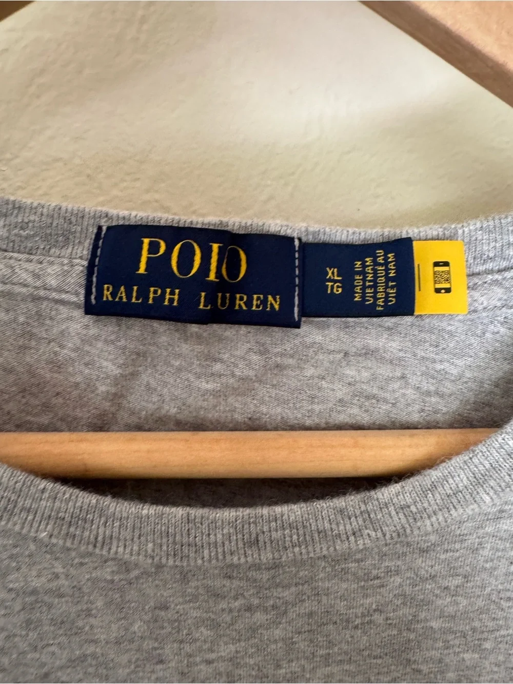 Polo by Ralph Lauren White & Gray Patriotic Script Tee